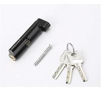 cerraduras de cilindro, Cerradura de barril aleación zinc con 3 llaves for puerta madera interior 29 mm altura 70 longitud un lado abierto negro dorado