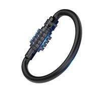 Cerraduras de combinación, clips de mosquetón resistentes, bloqueo combinado de código en forma de D ultra grande para cable de seguridad de bicicleta con bucle, casco, bicicleta, valla, funda de