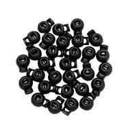 Cerraduras de cordón, palanca con cordón, palancas for ropa, tapón de palanca de resorte 100 piezas Bloqueo de cable de plástico Cierre de resorte Tope de un solo orificio Tapón de cordón Alterna la r