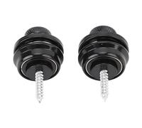 Cerraduras de Correa de Guitarra de Cabeza Redonda Plana Hierro de Alta Resistencia Paquete de 2 Reemplazo Protector de óxido Antideslizante Cerraduras de Correa de Guitarra