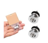 Cerraduras de correa de guitarra, pasadores de extremo, clavijas de botón de bloqueo de cola, tornillo antideslizante for ukelele eléctrico acústico, 2 uds.(Silver)