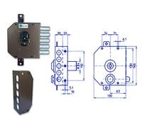Cerraduras de doble mapa Mottura Art. 520 mano izquierda - Entrada 60 mm. - 3 puntos cierre