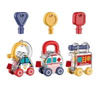 Cerraduras de juguete y llaves 14,2 x 7,7 x 10,1 cm | Cerraduras de aprendizaje para niños con diseño de coche de material ABS que promueve el pensamiento crítico y la curiosidad para niños a partir