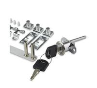 Cerraduras de leva Cerradura de enlace for archivador, cerradura for cajón, 1 Control de bloqueo, 3 cajones, instalación frontal, cerradura de cajón multicapa Simple y práctica (Color : Silver)