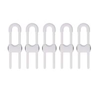 Cerraduras de manija de gabinete, cerraduras de seguridad para niños ajustables multifuncionales en forma de U para puerta del cajón de gabinete, puerta de muebles, armario, 5 uds. (Blanca)