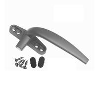 Cerraduras de manija ventana abatible Bloqueo llave, hebilla puerta y cerradura Accesorio deslizante aleación aluminio sólido engrosado en 7 formas for ventanas(A Type 50 Dark Grey,Left Handle)