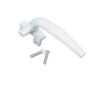 Cerraduras de manija ventana abatible Bloqueo llave, hebilla puerta y cerradura Accesorio deslizante aleación aluminio sólido engrosado en 7 formas for ventanas(A Type 38 White,Right Handle)