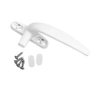 Cerraduras de manija ventana abatible Bloqueo llave, hebilla puerta y cerradura Accesorio deslizante aleación aluminio sólido engrosado en 7 formas for ventanas(A Type 50 White,Left Handle)