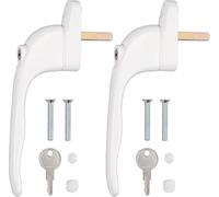 Cerraduras de manija ventana abatible con bloqueo llave, reemplazo cerradura Universal for doble acristalamiento UPVC, 2 uds
