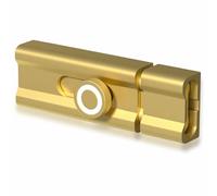 Cerraduras de perno de puerta de aleación de aluminio de 150 mm, pestillo deslizante montado con adhesivo, cerradura de seguridad para el hogar para madera, metal, vidrio y más (dorado)