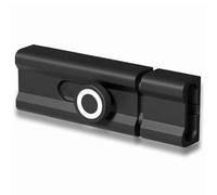 Cerraduras de perno de puerta de aleación de aluminio de 80 mm, pestillo deslizante montado con adhesivo, cerradura de seguridad para el hogar para madera, metal, vidrio y más (negro)