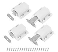 Cerraduras de presión sin instalación de clavos, 4 unidades Push to Open Türverriegelung Push Release Verriegelung para gabinete Türschließung y Popping Open,blanco