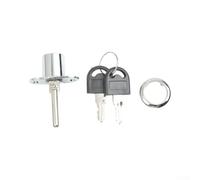 Cerraduras de puerta de armario con llaves, aleación de zinc cromada, cierre de fijación segura para cajones de madera de garaje y puertas de aluminio, mecanismo de alto rendimiento, 16 mm, 19 mm