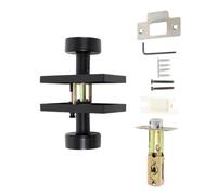 Cerraduras De Puerta De Entrada Negras Mate Conjunto De Hardware De Aleación Instalación De 15 Minutos Botón Interior Giratorio Mecanismo Seguridad Instalación Simple Manija De Puerta Con