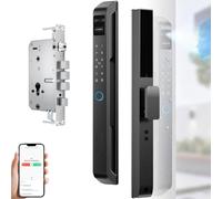 Cerraduras De Puerta WiFi Con Cámara, Cerradura Inteligente Con Reconocimiento Facials 3D, Timbre Con Video, Huella Dactilar, Códigos De Acceso, Tarjeta IC, Aplicación Tu-ya