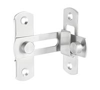 cerraduras de puertas deslizantes de ángulo recto, Cerradura de pestillo de cerrojo de 90 grados de acero inoxidable con tornillos plateados de 50 mm a 70 mm(Big Size)