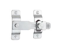 cerraduras de puertas deslizantes de ángulo recto, Pestillo de palanca de ángulo recto de 90 grados de acero inoxidable, cerradura de puerta de Granero, Multicolor(Silver Large Flat)