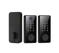 Cerraduras de Puertas, Tuya Smart Deadbolt Locks Entrada de la puerta Frontal Keyless Fingerprint Keypad Cerradura digital for el apartamento en casa(TYPE 1)