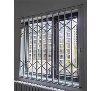 Cerraduras de seguridad blancas para ventana, pantalla antirrobo con barras de seguridad, cubierta interior de prevención de caídas, puerta de aluminio plegable para F