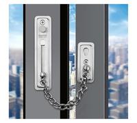 Cerraduras de seguridad,Cerraduras restrictivas de ventanas,Cerradura de cadena de acero inoxidable Limitador de robo de ventanas,Cerraduras de ventanas Restrictor de ventanas for mascotas de segurida