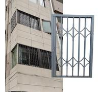 Cerraduras De Seguridad For Ventanas Grises Rejilla Antirrobo, Barras De Seguridad For Ventanas En El Interior Que Evitan Caídas Accidentales, Solución De Protección(W110xH160cm/44x63in)