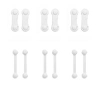 Cerraduras de seguridad infantil para cajones, paquete de 12 con cerraduras adhesivas largas y cortas, fáciles de instalar y quitar, sin daños, color blanco, esencial a prueba de bebés (C)