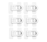 Cerraduras de seguridad para armarios, 6 cerraduras a prueba de niños, cierres de seguridad para niños con adhesivo fuerte para armarios de cocina, evita la apertura accidental y pellizcos de los