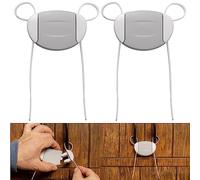 Cerraduras de Seguridad para Niños, 2 piezas, en Blanco, utilizable para manijas de casilleros de 9-18 cm, Bloqueo de Seguridad para Manijas de Casilleros, Puertas, Protector sin perforar y adhesivo