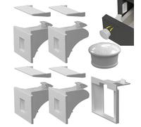 Cerraduras de seguridad para niños, cierres adhesivos de seguridad para cajones, sin taladrar, protección de manos, 4 cerraduras con 1 llave para armarios, armarios, niños Samuliy