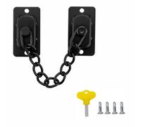 Cerraduras de ventana de acero inoxidable para ventana, cadena de seguridad con tornillo para puerta, nevera, armarios, cajones (negro)