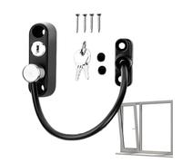 Cerraduras de ventana seguras para niños, juego de cerraduras de seguridad para ventanas de acero inoxidable, restrictor de seguridad del tamaño de la ventana con llaves para puerta, lavadora, puerta