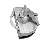 Cerraduras de vitrina de cristal de acero inoxidable con puerta única para ducha y baño, cerraduras de vitrina fáciles de cristal con llaves