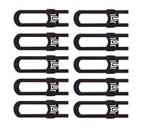 Cerraduras deslizantes para gabinetes a prueba de bebés, cierres de seguridad ajustables para niños para pomos y asas, paquete de 10, sin perforación adhesiva ni herramientas, color marrón