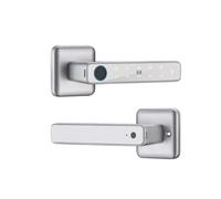 cerraduras digital Cerradura de puerta inteligente con huella dactilar, cerradura de puerta delantera de entrada biométrica sin llave for hogar, Hotel, oficina y dormitorio interior(Silver)