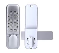 cerraduras digital Digital Door Lock, Chrome Latch Keyless Entry Door Lock, Anti Theft Codes Lock for Bidirectional Gate Glass Door interior
