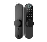 cerraduras inteligente Cerradura de puerta con huella dactilar con teclado, cerradura inteligente electrónica de entrada sin llave for puerta principal for oficina en casa exterior(Noir)