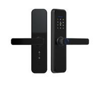 cerraduras inteligente Cerradura inteligente digital con manija Cerradura de puerta electrónica con huella digital for puerta de entrada sin llave for hoteles exterior(Noir)