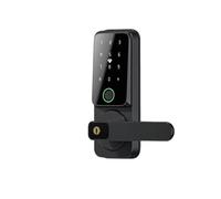 cerraduras inteligente Cerraduras inteligentes digitales con huella dactilar, cerradura de puerta con teclado electrónico biométrico for puerta delantera, hogar, oficina y exteriores exterior(Noir)