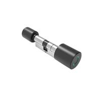 Cerraduras inteligentes para puerta delantera, cerradura de cilindro Bluetooth con huella dactilar, giro de pulgar europeo, recargable, batería de larga duración, puerta inteligente electrónica