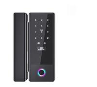Cerraduras inteligentes para puerta delantera, cerradura inteligente para puerta S biométrica Finrprint TTlock Tuya Electronic Digital sin llave para deslizamiento (G180TTLOCK)