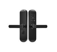 Cerraduras inteligentes para puertas, Cerradura de puerta inteligente electrónica con huella dactilar, aplicación y entrada sin llave, color negro for puertas de 35-80 mm
