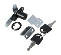 Cerraduras para archivador, 16 mm y 19 mm, paquete de 1 cerradura de puerta doble de aleación de zinc en 7 formas para buzón, gabinete de metal, muebles, oficina, uso doméstico (16 mm, negro)