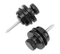 Cerraduras para Correa de Guitarra Botones de Seguridad de Metal Resistente Diseño de Cono Antideslizante para Guitarra Acústica Eléctrica Bajo Eléctrico, Hecho de (BLACK)