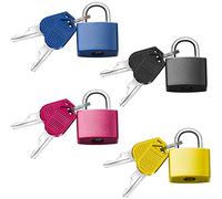 Cerraduras para maleta, pequeños candados de colores, cerradura de mochila de viaje con llaves, candado de latón para maleta escolar, bolsas de viaje, bolsa para computadora portátil (paquete de 4)