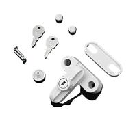 Cerraduras para puertas y ventanas Aluminum Alloy Window Sash Lock with Button and Key in Multicolor(White)