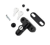 Cerraduras para puertas y ventanas Aluminum Alloy Window Sash Lock with Button and Key in Multicolor(Black)