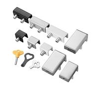 Cerraduras para puertas y ventanas correderas. Cerradura de seguridad deslizante de acero inoxidable for puertas y ventanas, multicolor(Big Square B)