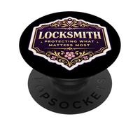 Cerrajero Protegiendo lo Que más Importa Cerrajero Mujeres PopSockets PopGrip Adhesivo