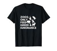 Cerrar El zoológico Anti-Zoo Acabemos con el maltrato animal Camiseta
