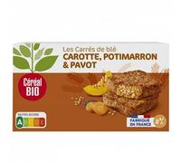 Cerréal Bio - Trigo cuadrado zanahoria calabaza 200 g - Tres artículos